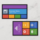 Data Analyst - Colorful Tegel Creative Visitekaartje (Voorkant / Achterkant)