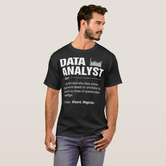 Data Analyst definieert Eat Sleep Analyze Data Her T-shirt (Voorkant volledig)