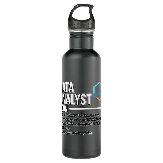 Data Analyst Definition Data Scientist Science Lov Waterfles (Voorkant)