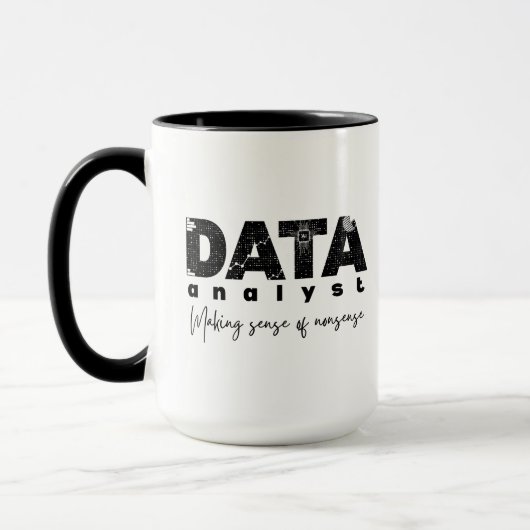 Data Analyst Design – Het gevoel van onzin Mok (Links)