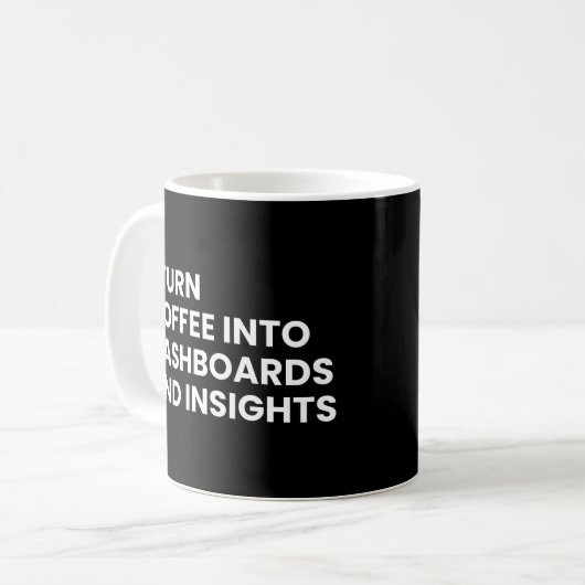 Data Analyst en Data Scientist Funny Work Gezegde Koffiemok (Voorkant links)