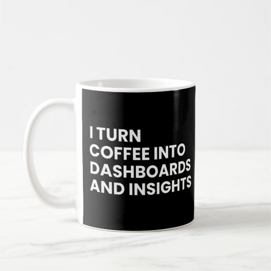 Data Analyst en Data Scientist Funny Work Gezegde Koffiemok (Links)