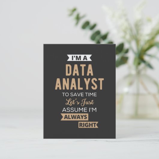Data Analyst Feestdagenkaart (Staand voorkant)