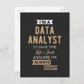 Data Analyst Feestdagenkaart (Voorkant / Achterkant)