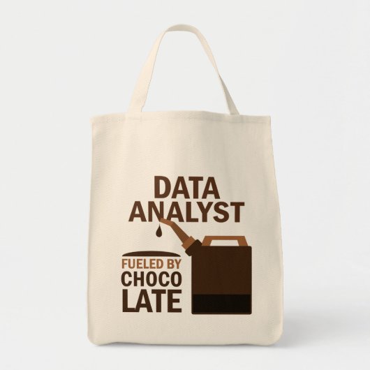 Data Analyst (Funny) Chocolate Tote Bag (Voorkant)