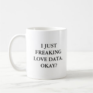 Data Analyst Gift Ik hou gewoon van grappige gegev Koffiemok