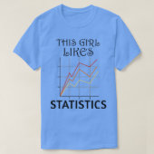 Data Analyst Girl bevat statistieken spreadsheet T-shirt (Design voorkant)