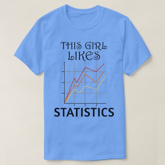 Data Analyst Girl bevat statistieken spreadsheet T-shirt (Design voorkant)