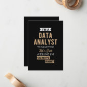 Data Analyst Notitiekaartje (Voorkant / Achterkant in situ)