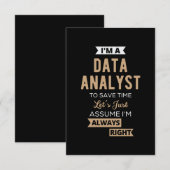 Data Analyst Notitiekaartje (Voorkant / Achterkant)