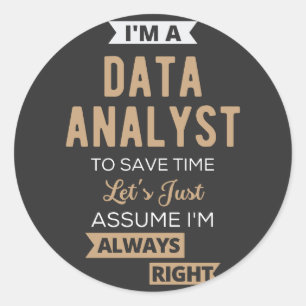 Data Analyst Ronde Sticker