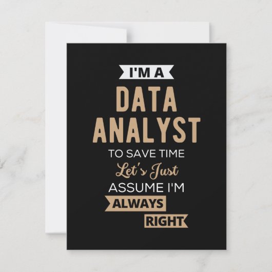 Data Analyst Save The Date (Voorkant)