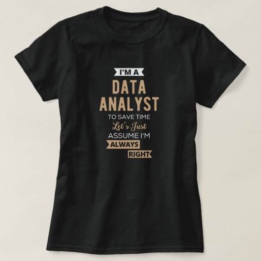 Data Analyst T-shirt (Design voorkant)