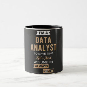 Data Analyst Tweekleurige Koffiemok