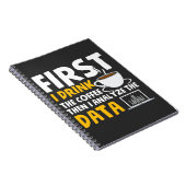 Data Analyst van gedragsanalisten Koffiecomputer Notitieboek (Rechterzijde)