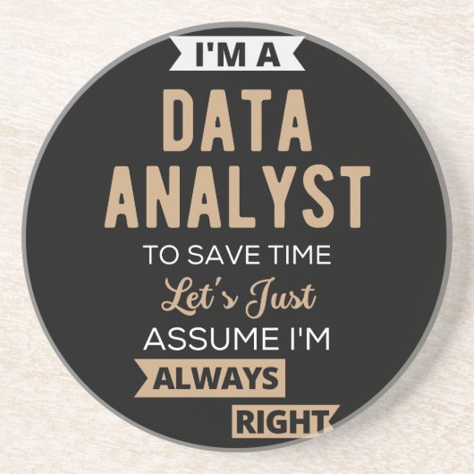 Data Analyst Zandsteen Onderzetter (Voorkant)