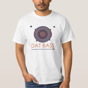 Data Bass flat-design luidspreker T-shirt