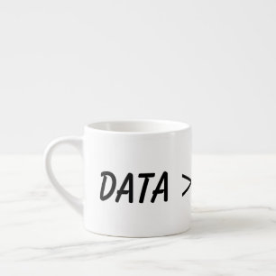 data boven mening, wetenschap espresso kop