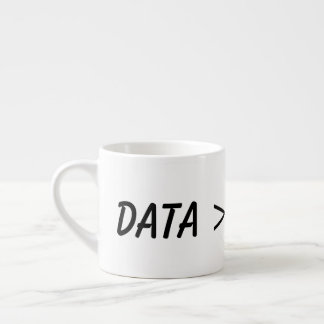 data boven mening, wetenschap espresso kop