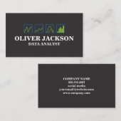 Data Charts | Financiën | Analist Visitekaartje (Voorkant / Achterkant)