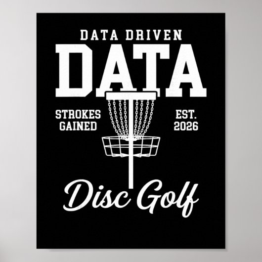 Data Driven Data Slagen Gewonnen Discgolf  Poster (Voorkant)