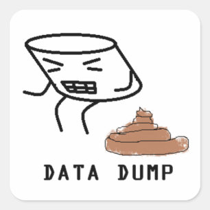 Data Dump Vierkante Sticker