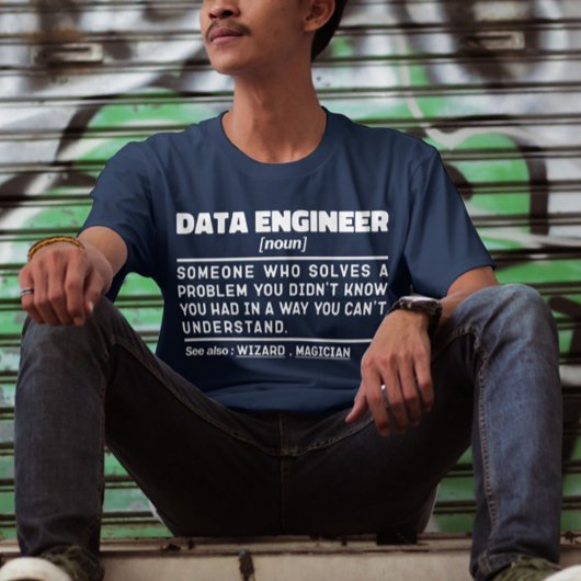 Data Engineer Noun Cool Computing Specialist Grapp T-shirt