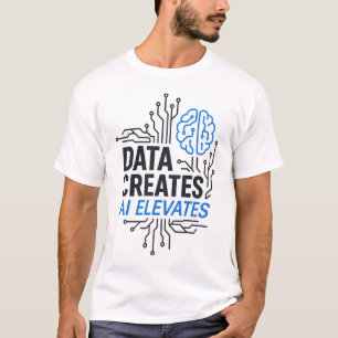 Data Foundation Ascent: Abstracte AI Elevation Tec T-shirt