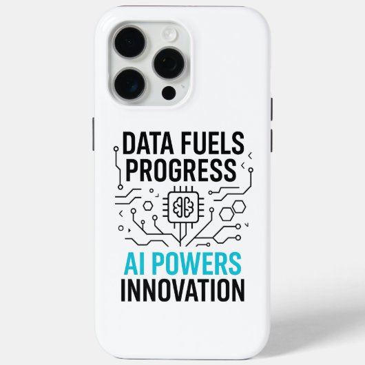 Data Fuels AI Powers Hoesje | Hoesje voor technolo (Achterkant)