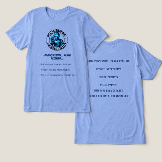 Data Human Patch  Tri-Blend Shirt (Ontwerp Voorkant & Achterkant)