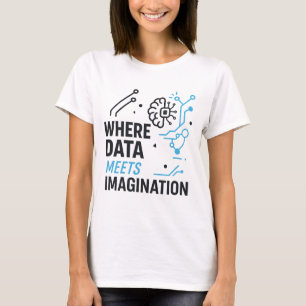 Data Imagination Nexus: Abstract algoritmisch T-shirt