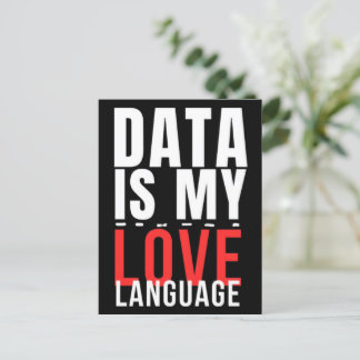 Data Is Mijn Liefdestaal - Grappige Data Wetenscha Briefkaart