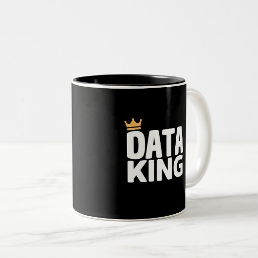 Data King Mug à café à deux tons (Devant droit)