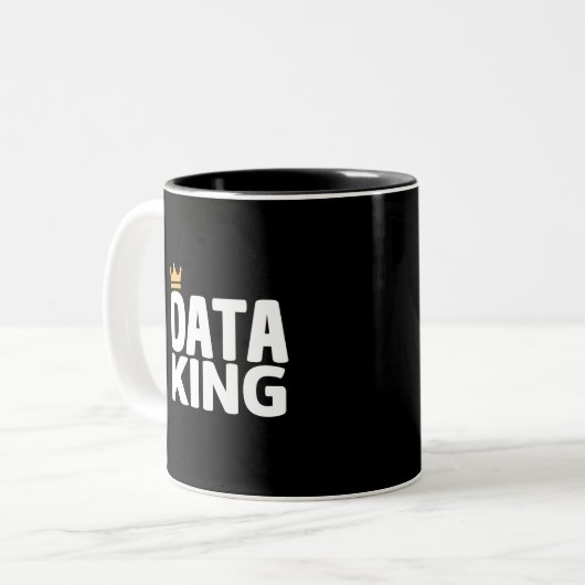 Data King Mug à café à deux tons (Devant gauche)