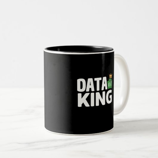 Data King Mug à café à deux tons (Devant droit)