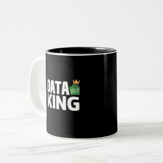 Data King Mug à café à deux tons (Devant gauche)
