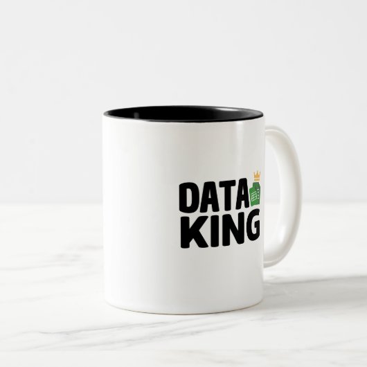 Data King Mug à café à deux tons (Devant droit)