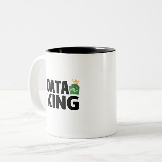 Data King Mug à café à deux tons (Devant gauche)