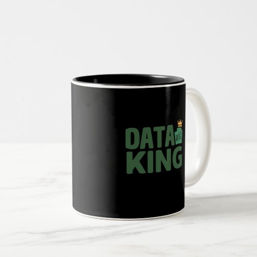 Data King Mug à café à deux tons (Devant droit)