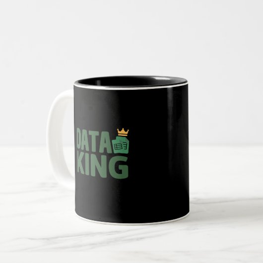Data King Mug à café à deux tons (Devant gauche)