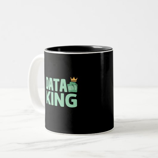 Data King Mug à café à deux tons (Devant gauche)