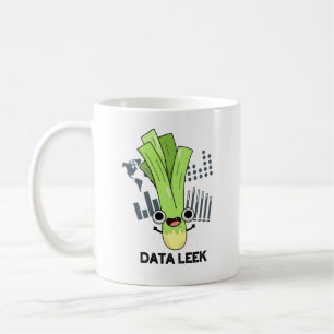 Data Leek Funny Computer Veggie Pun Koffiemok