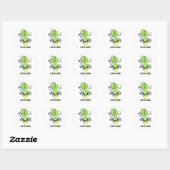 Data Leek Funny Computer Veggie Pun Ronde Sticker (Vel)