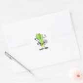 Data Leek Funny Computer Veggie Pun Ronde Sticker (Envelop)
