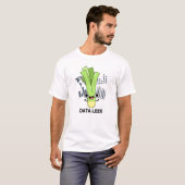 Data Leek Funny Computer Veggie Pun T-shirt (Voorkant volledig)