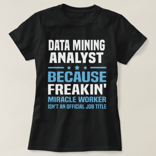 data mining-analist t-shirt (Design voorkant)