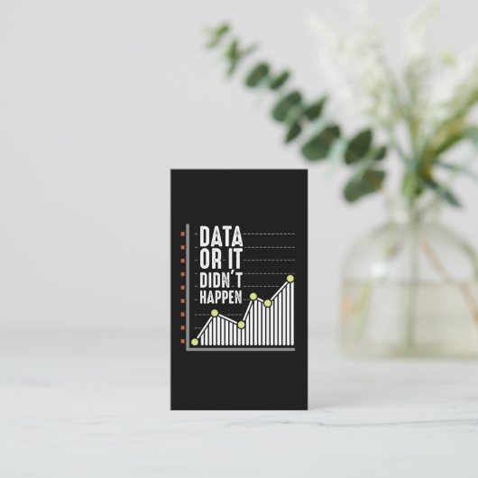 Data Nerd Behavior Analyst Statistics Scientist Visitekaartje (Staand voorkant)