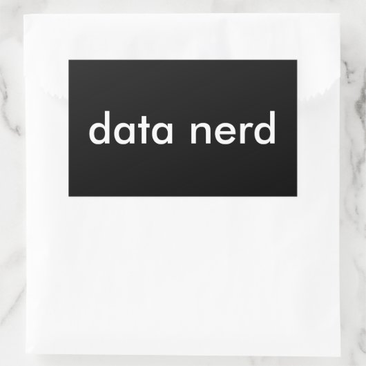 Data Nerd Rechthoekige Sticker (Tas)
