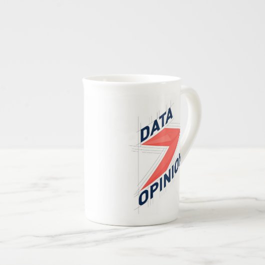 DATA > OPINIONS Bone China Mug | Geek Coffee Cup (Devant droit)