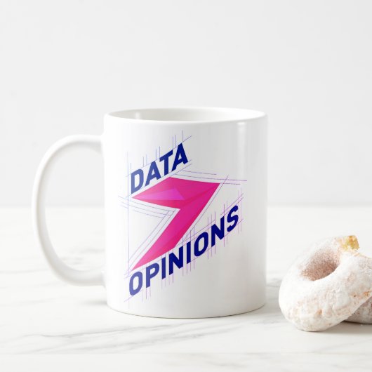 DATA > OPINIONS Mug | Geek Coffee Cup - Bright (Avec donut)